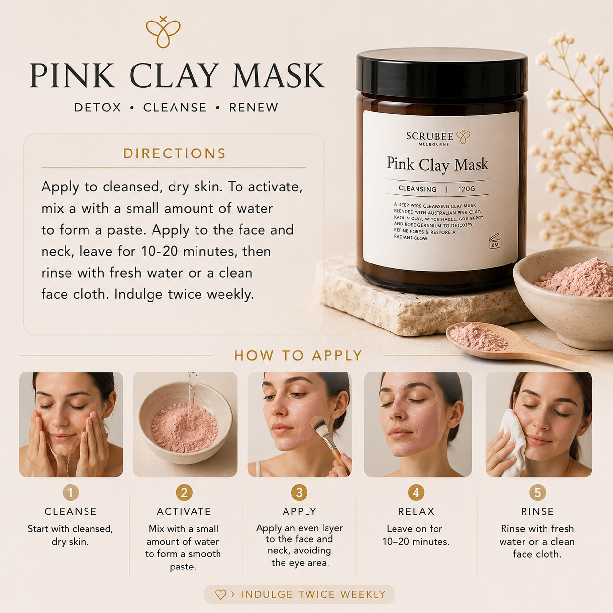 Pink Clay Mask (90g)